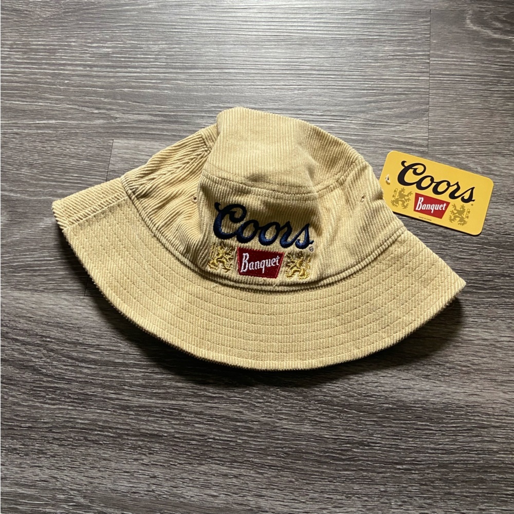 NWT Coors Banquet Mad Engine Tan Corduroy Bucket Hat